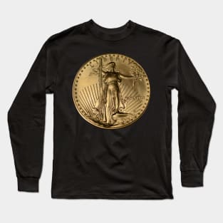 1989 1oz Gold Coin Ms Liberty Long Sleeve T-Shirt